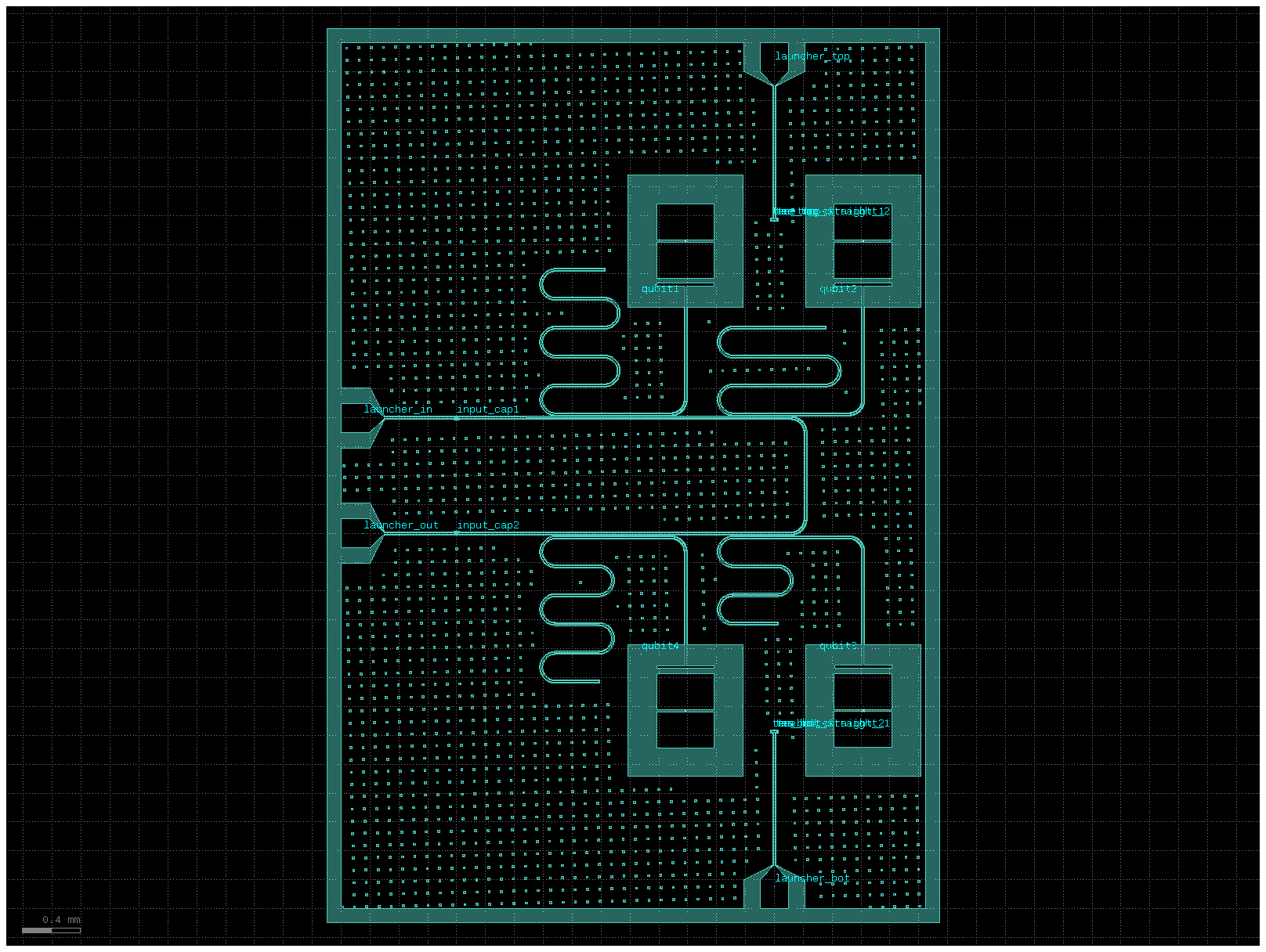 Filled Qubit Test Chip